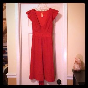 Maeve burnt orange dress. Anthropologie. Size 6.